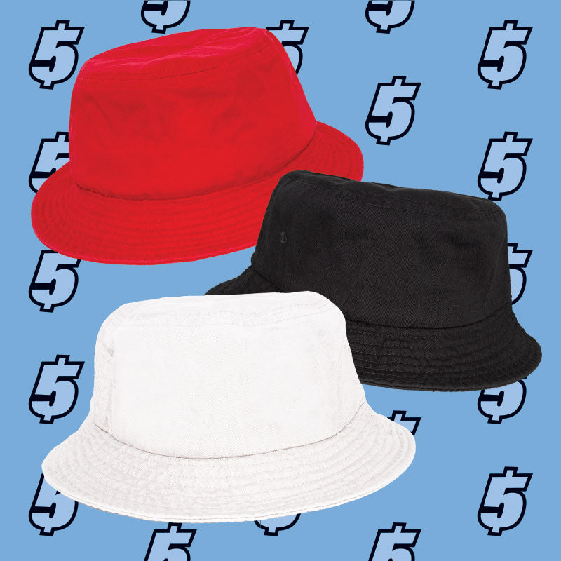 Bucket Hat - Versatile Design for Outdoor Use, Adjustable Fit, 100% Bio-Washed Chino Twill, One Size Fits Most