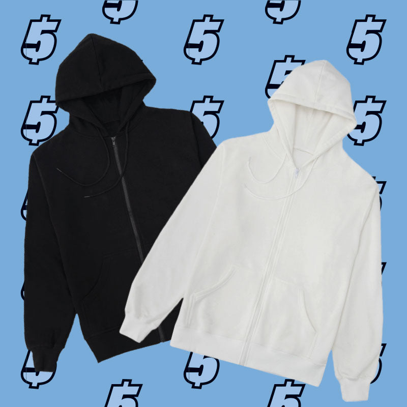 Zipper Hoodie - Classic Fit Long Sleeve Fleece with Front Pockets, 7.8 oz, Pullover, Machine Washable, Fleece and Polyester Blend