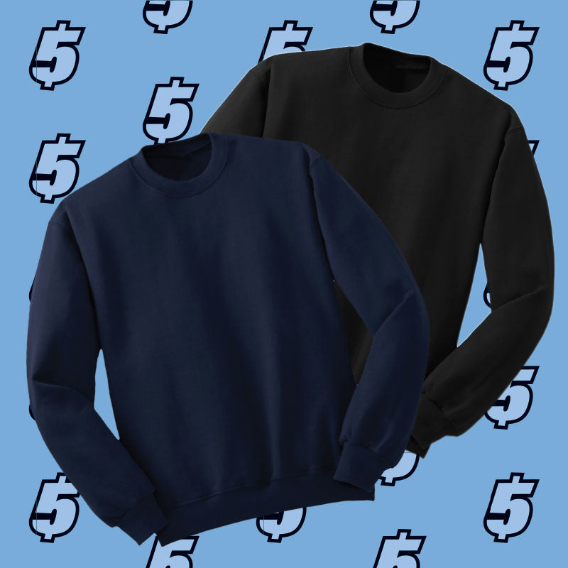 Cotton Crewneck Sweatshirt - Classic Pullover with Long Sleeves, Classic Style for Everyone